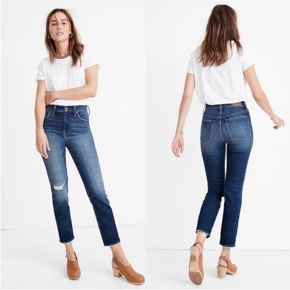 Madewell Denim - NEW Madewell Blue The Perfect Vintage High Rise Crop Mom Jeans BellBrook